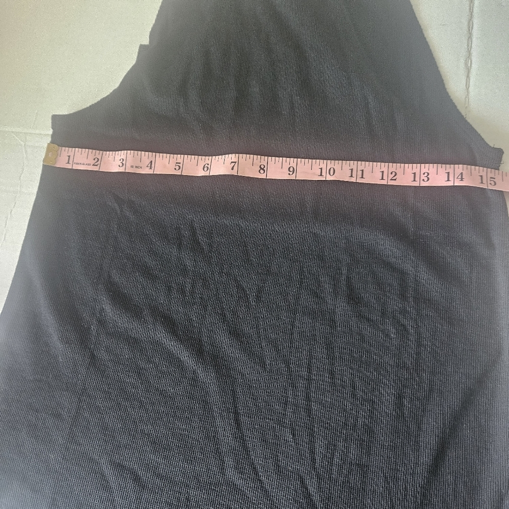 Chaser Ruffle Back Ribbed Tank Top , Black, M, NWT - Picture 3 of 6